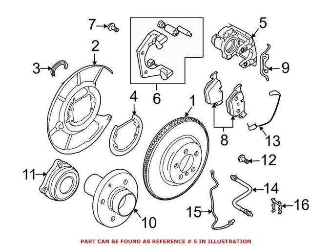 BMW Disc Brake Caliper - Rear Driver Left 34216758057